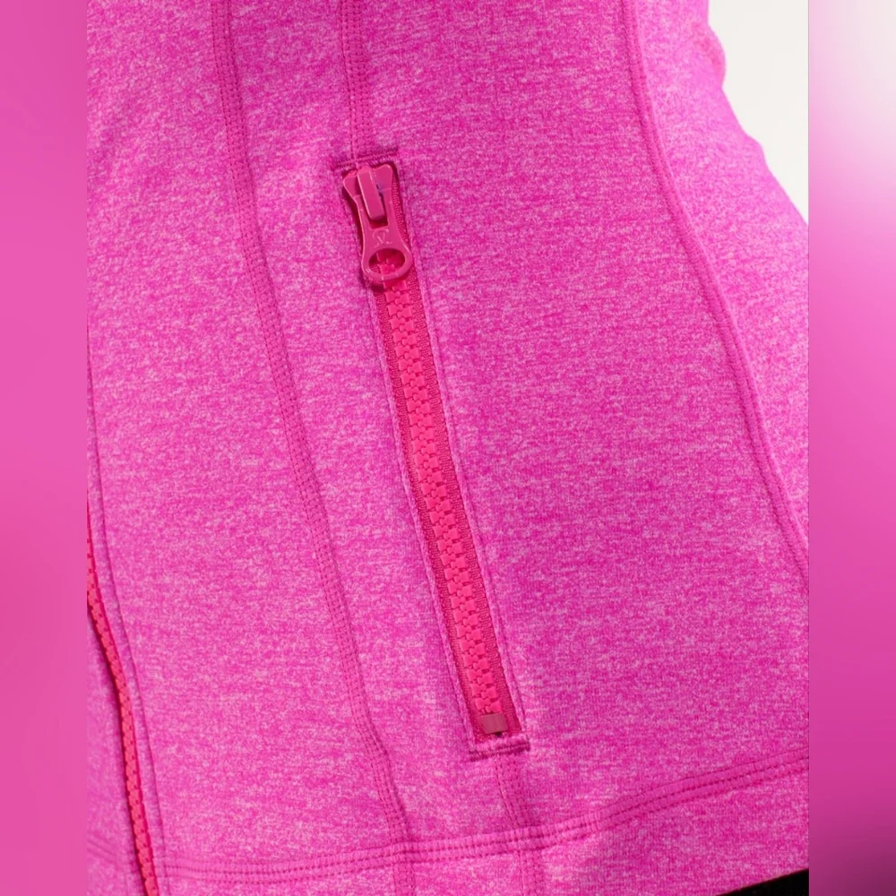 Women's Pink Zip-Up Jacket - Picture 5 of 12